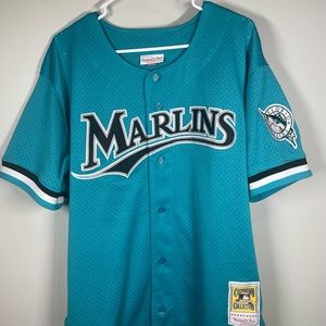 1995 Cooperstown Andre Dawson Florida Marlins XL Baseball Jersey Mitchel & Ness